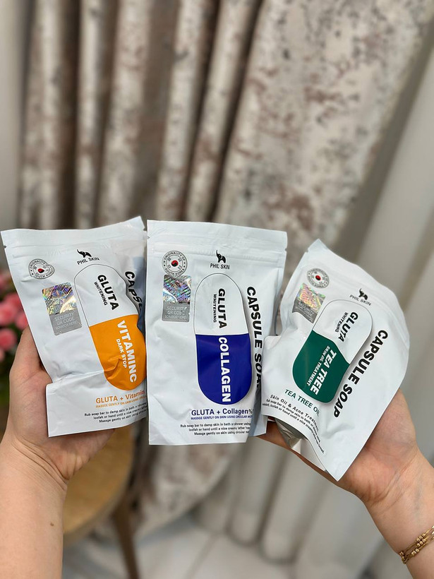 صابون کپسولی فیل اسکین حاوی گلوتاتیون و کلاژن وزن ۱۰۰ گرم